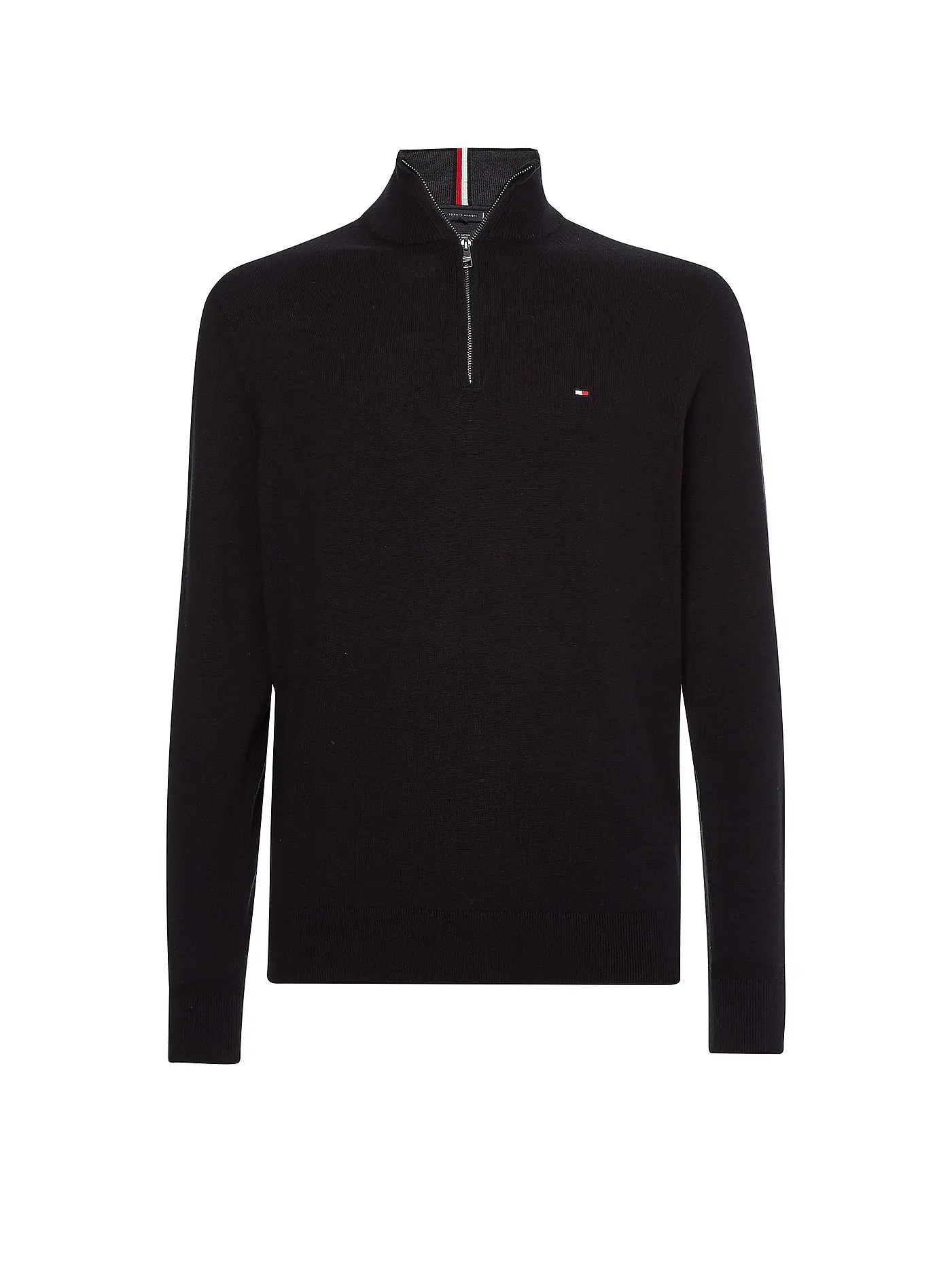 TOMMY HILFIGER | Troyerpullover | schwarz
